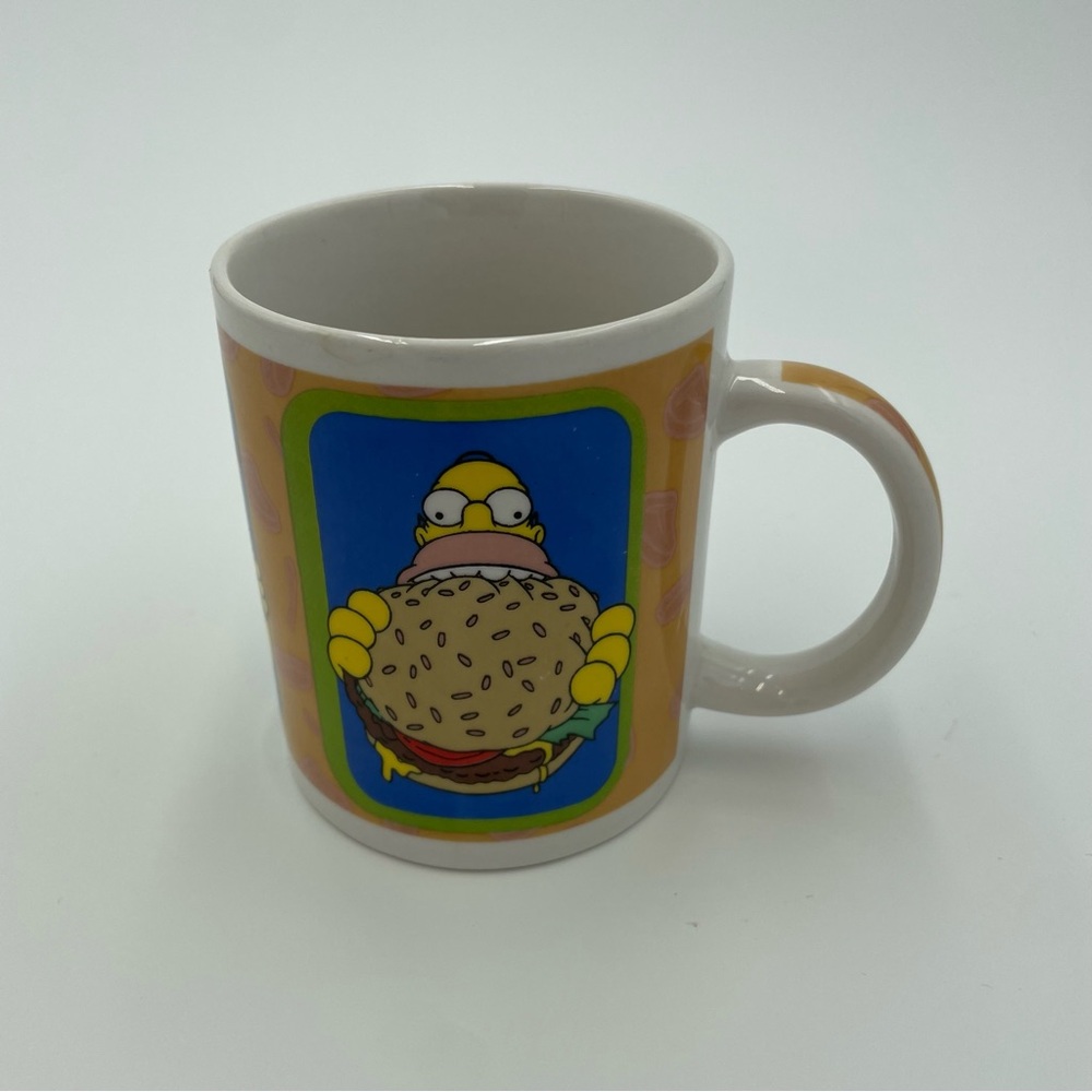 Vintage 2006 The Simpsons Homer Simpson Mug - Chef & Burger Graphics - Picture 3 of 5